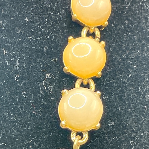 Vintage J Crew Pale Pink & Yellow Acrylic Beaded Necklace - Picture 4 of 11